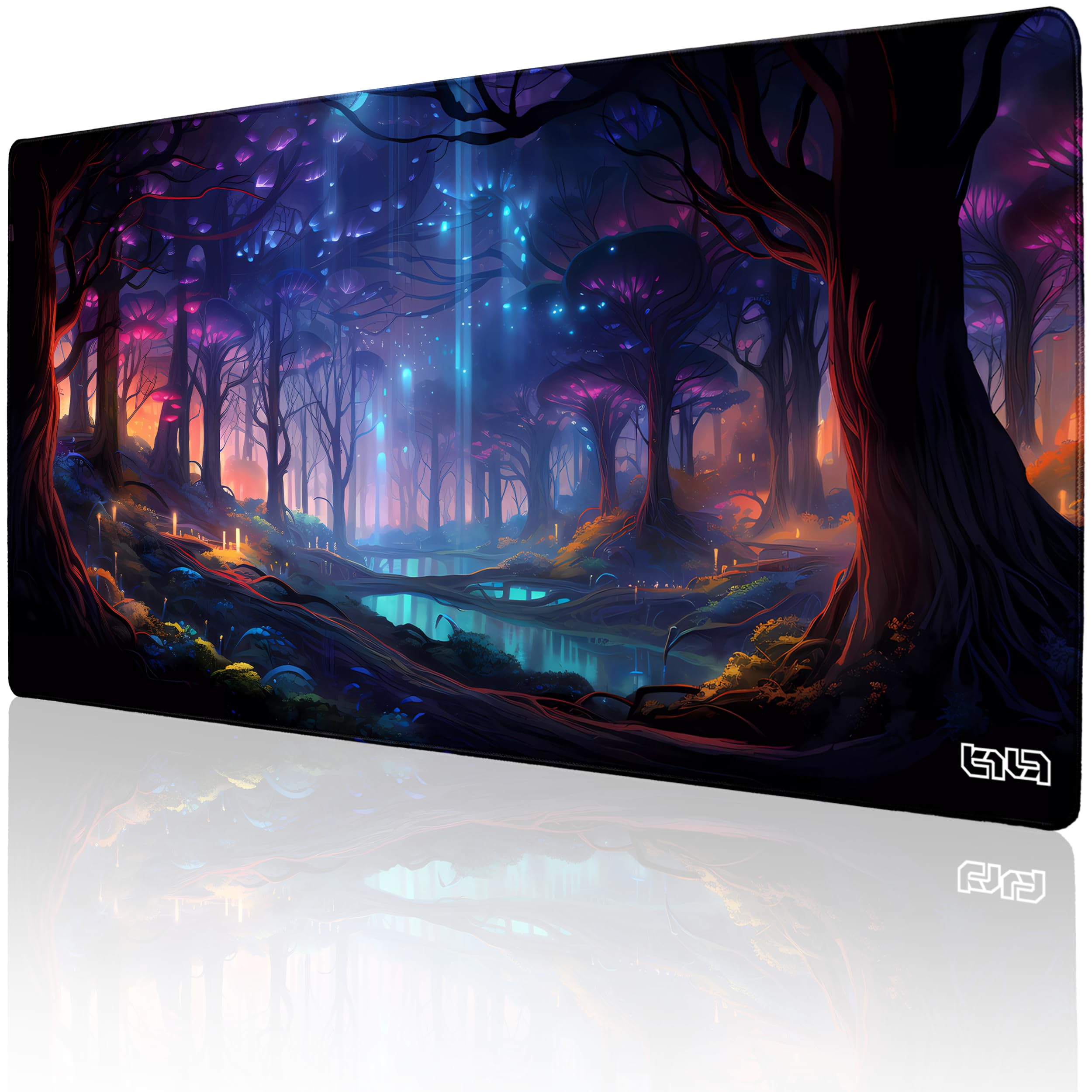 Tilt Gaming Muismat XXL 100x50 cm | Multifunctionele Mouse Pad | Grote en Antislip Desk Mat | Waterdichte Bureau Onderlegger | Verbetert Precisie en Snelheid (Planet Wiboo) - 100 x 50 cm - Planet Wiboo