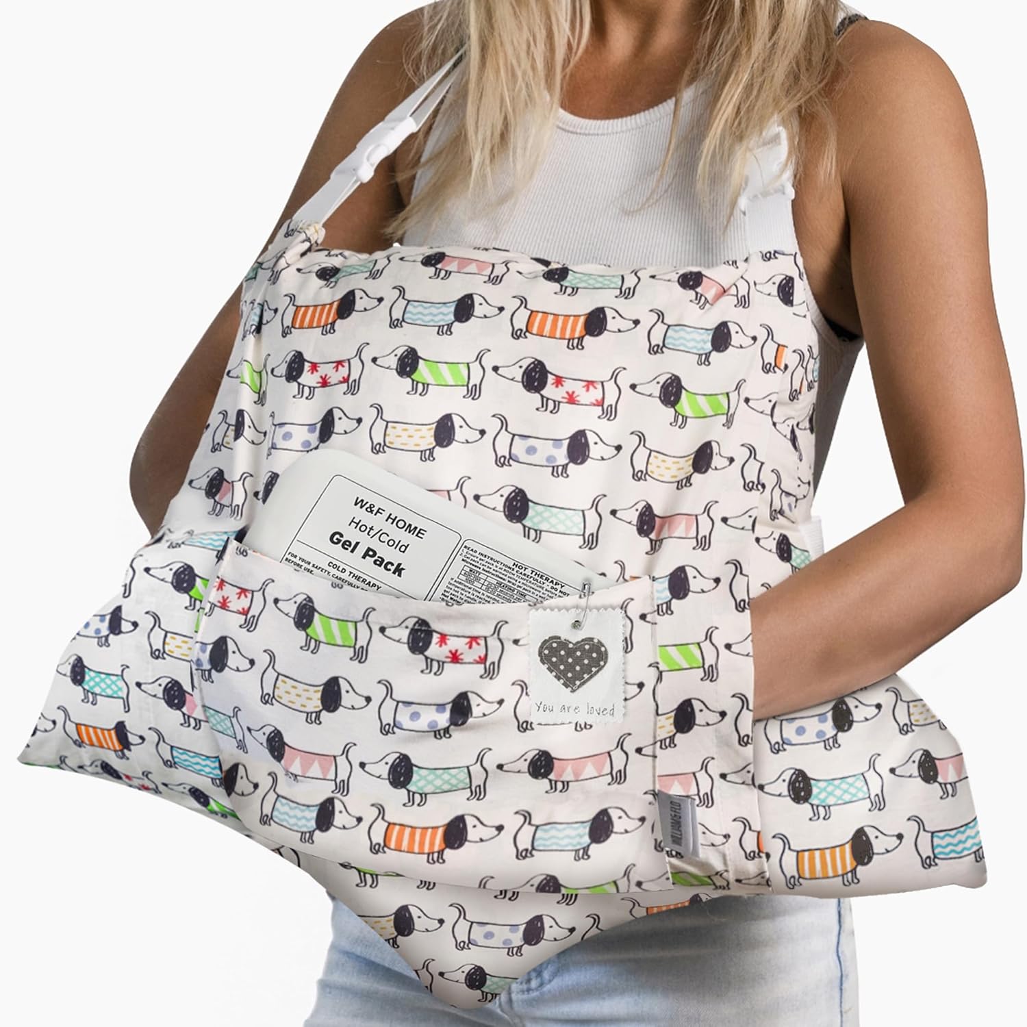 Hysterectomy Pillow for Abdominal Surgery, C Section Pillows, Post Hysterectomy Recovery Must Haves, Recovery Gifts Products, After Surgeries Tummy Tuck Pillow, Heart Surgery Pillows - White Dog
