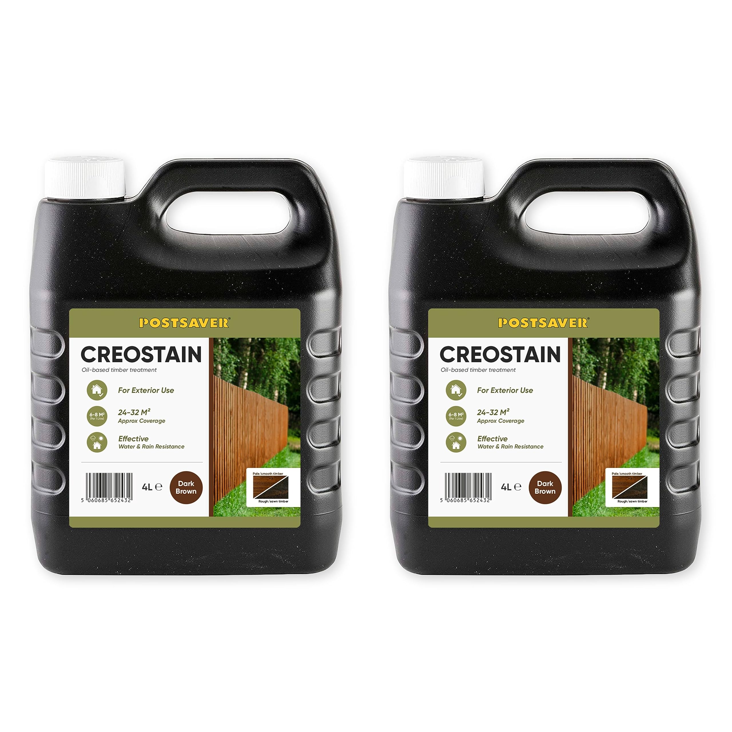 Postsaver 8L Creostain Fence Stain & Shed Paint (Dark Brown)Creosote / Creocote SubstituteOil Based Wood Treatment (Free Delivery) from B&Q