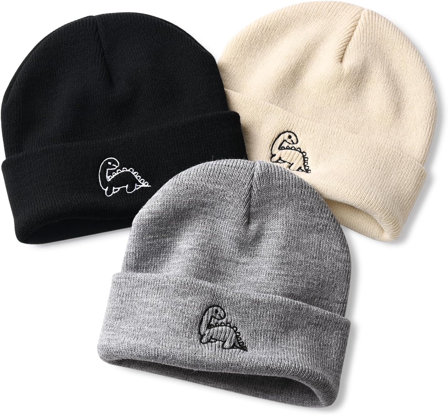 Baby Winter Beanie Hat,Kids Cute Dinosaur Soft Knit Beanie for Little Boy Girl Warm Winter Hat Caps - Image 7