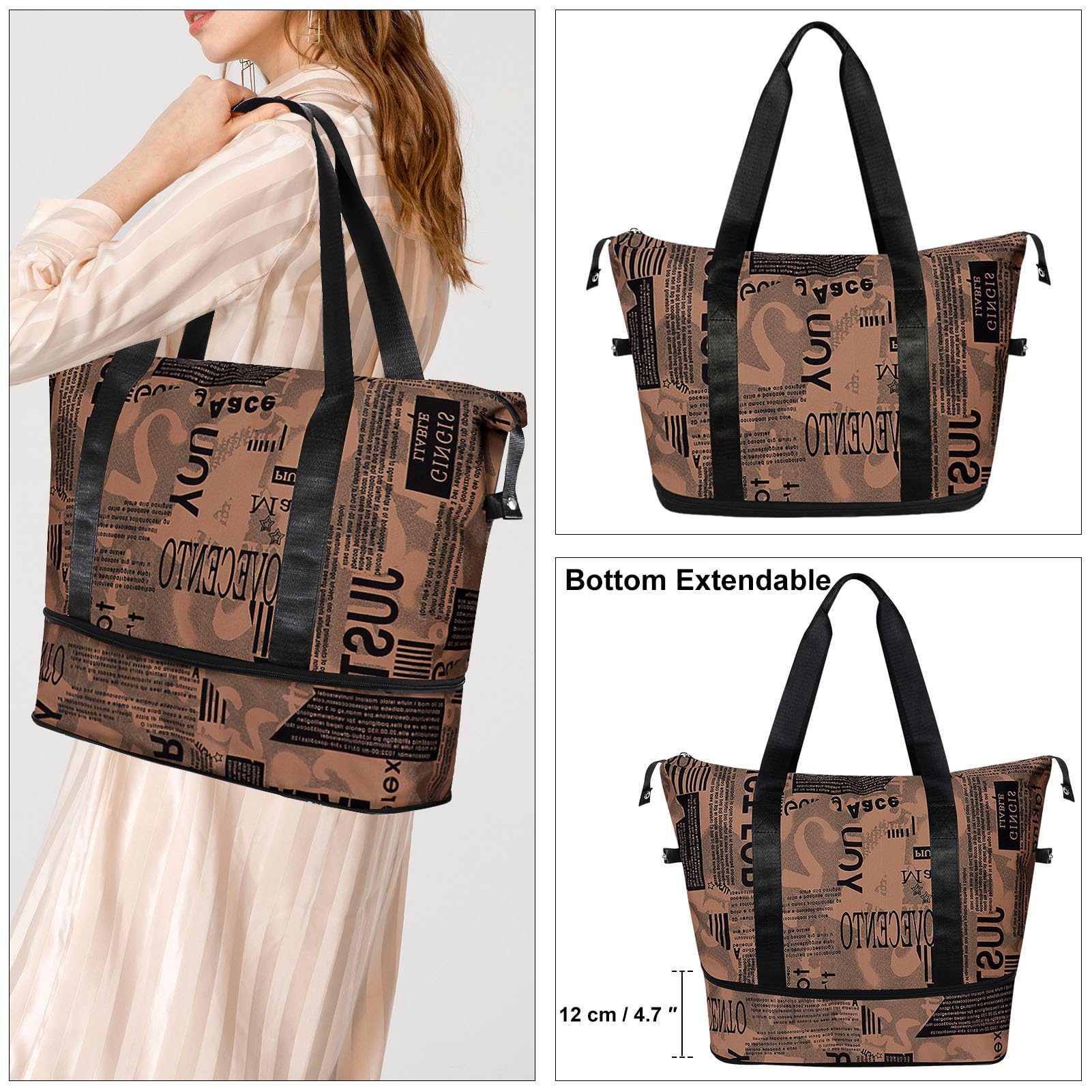 HUA ANGEL Donna Borsa da Viaggio Leggero Sportiva Borsa da Palestra Impermeabile Tote da Palestra con Tasca di Separazione Bagnato e Secco per Viaggi Yoga Palestra Allenamento Nuoto