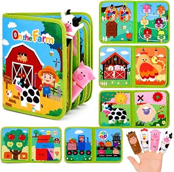 OCHIDO Busy Book for Toddlers 1-3, Montessori Toys 1 Year Old Quiet Book