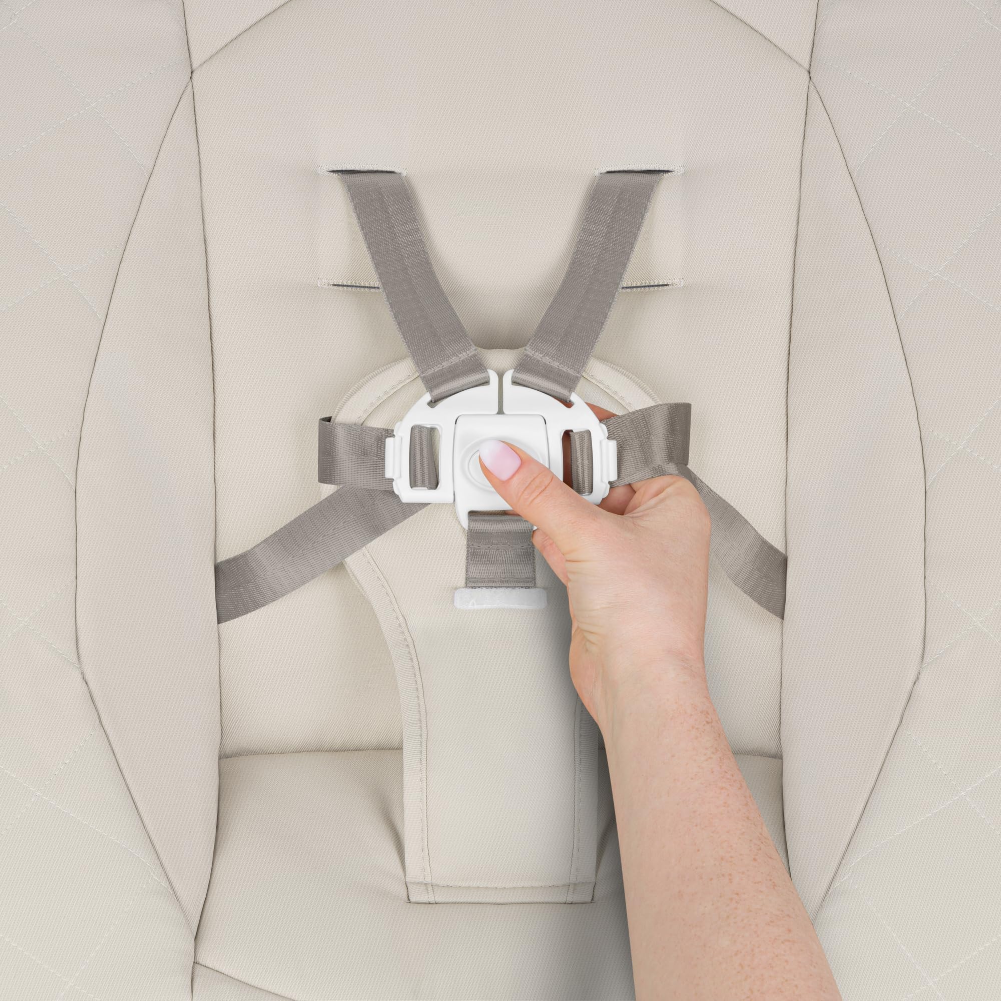 lionelo Vivi Set Balancelle Électrique 2 en 1 avec Nacelle, Jusqu’à 9 kg | Pivotement 360°, 5 Vitesses, Détecteur de Mouvement, Bluetooth, Télécommande, Timer, 12 Mélodies, Moustiquaire et Harnais
