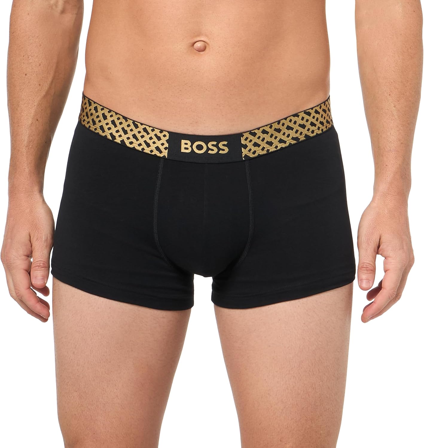 BOSS Men's 3 Pack Metallic Effect Monogram Trunks