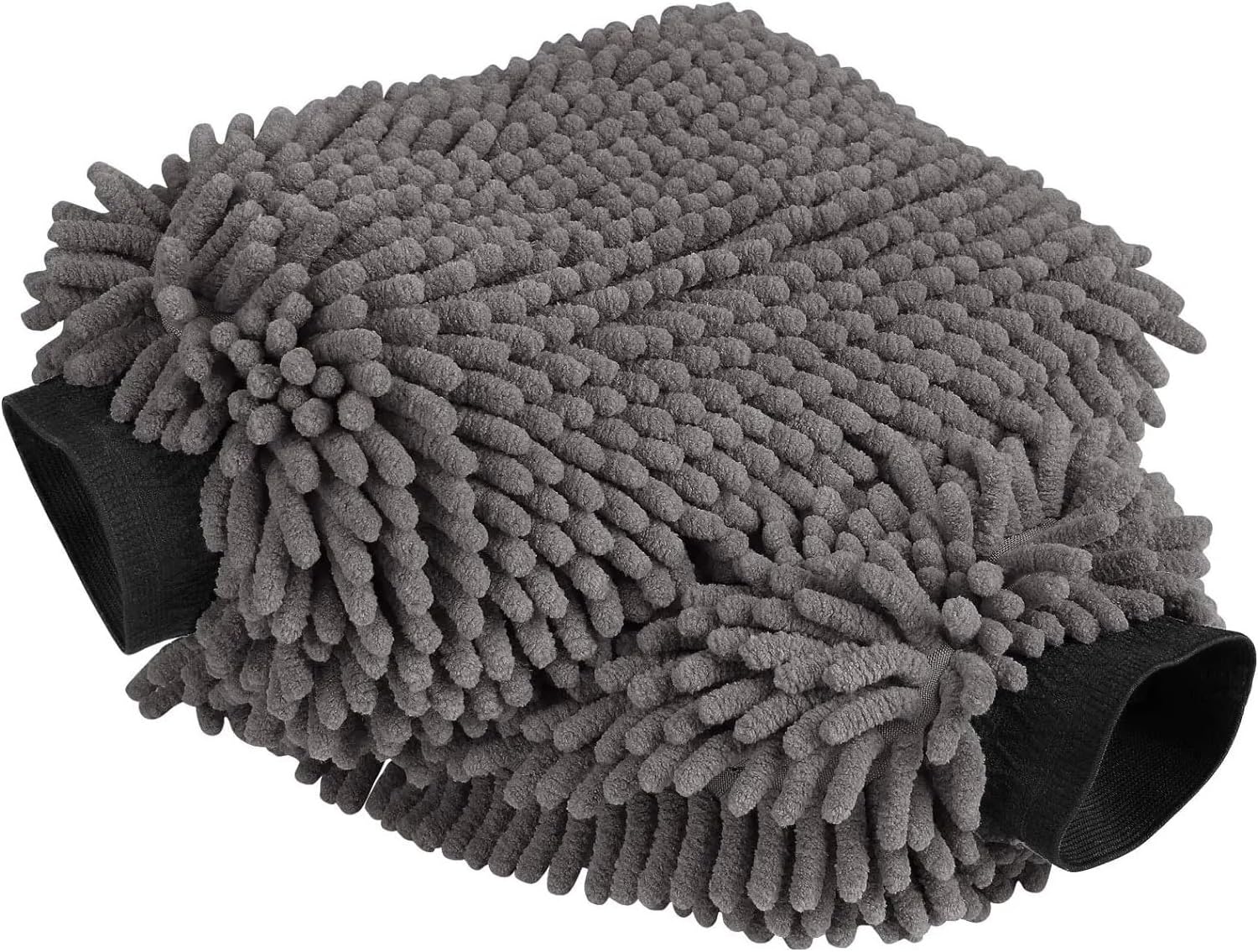Car Wash Gloves Microfiber Scratch-Free Chenille Wool Gray Green Regular Size