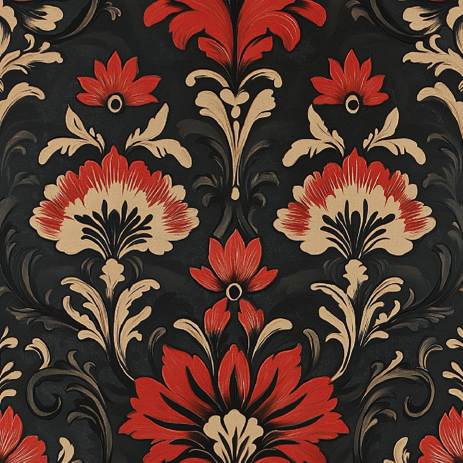 17.3"x78.7" Flowers Plants Peel and Stick Wallpaper European Style Retro Contact Paper Shelf Liner for Cabinets DIY Non-Woven Fabrics Self Adhesive Removable Wall Paper Covering Bedroom Deco — image 1