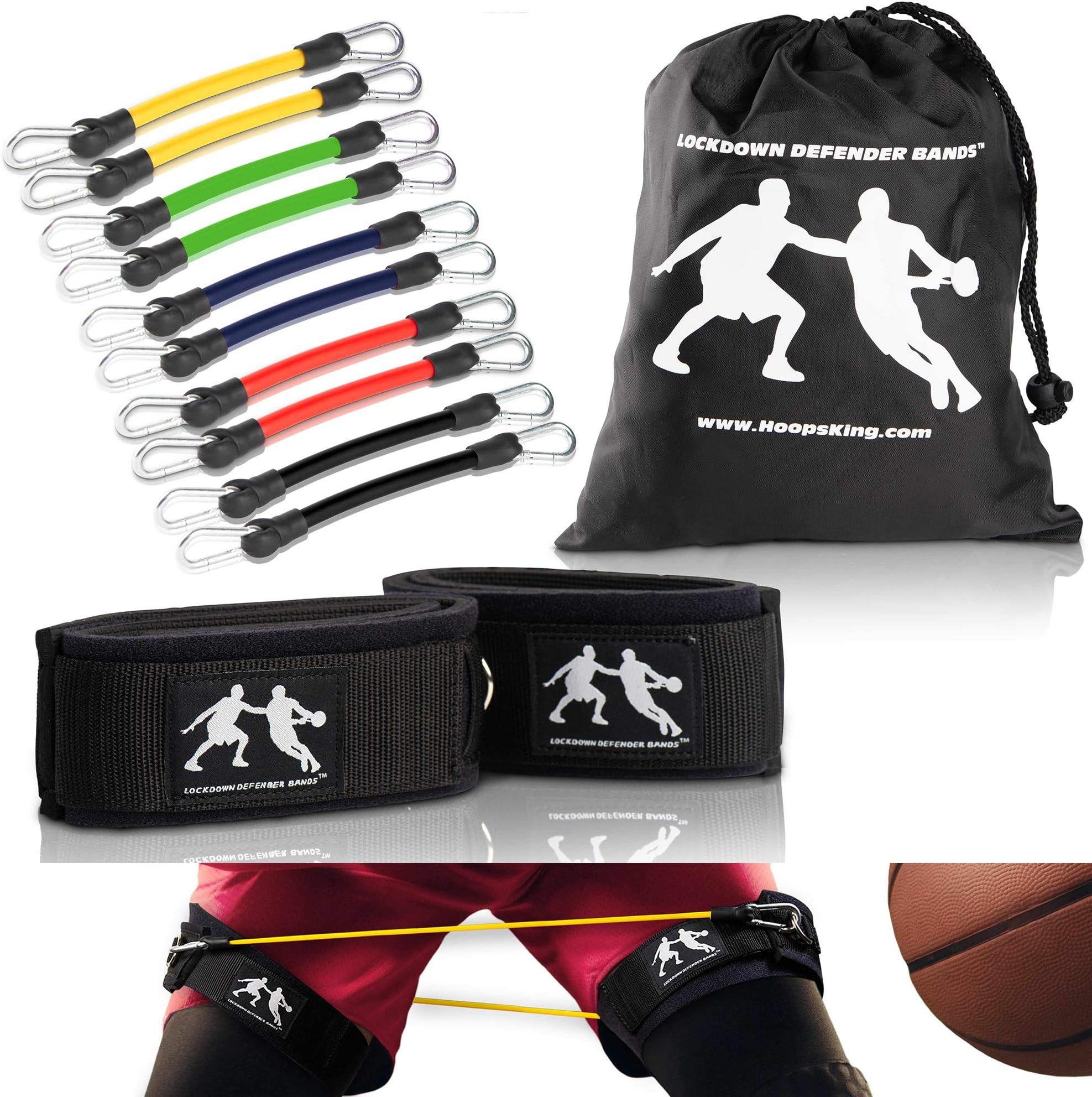 LockDown Defender TM Resistance Training Bands Improve Lateral Movement Quicker on Defense Great for P90X Insanity T25