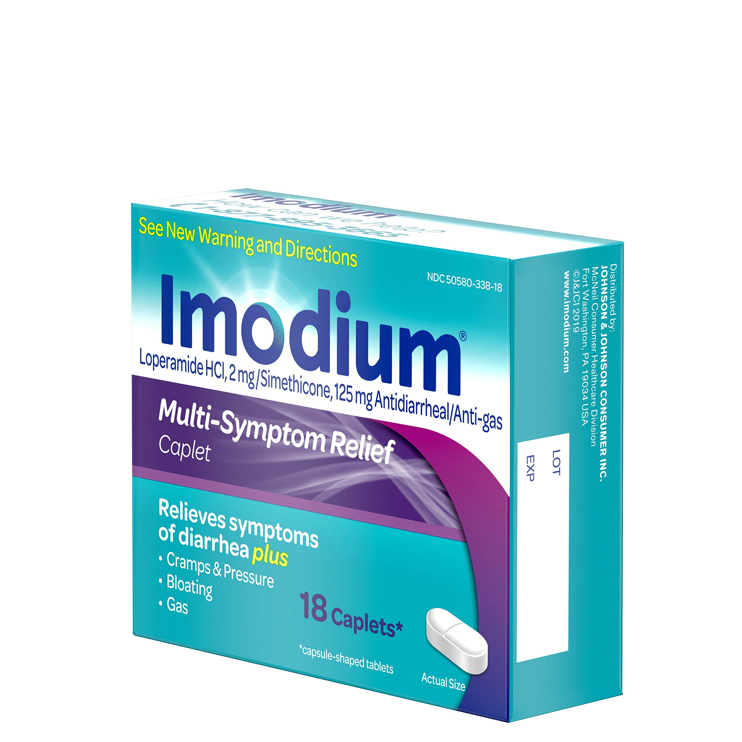 Buy Imodium MultiSymptom Caplets for Diarrhea Relief with Gas