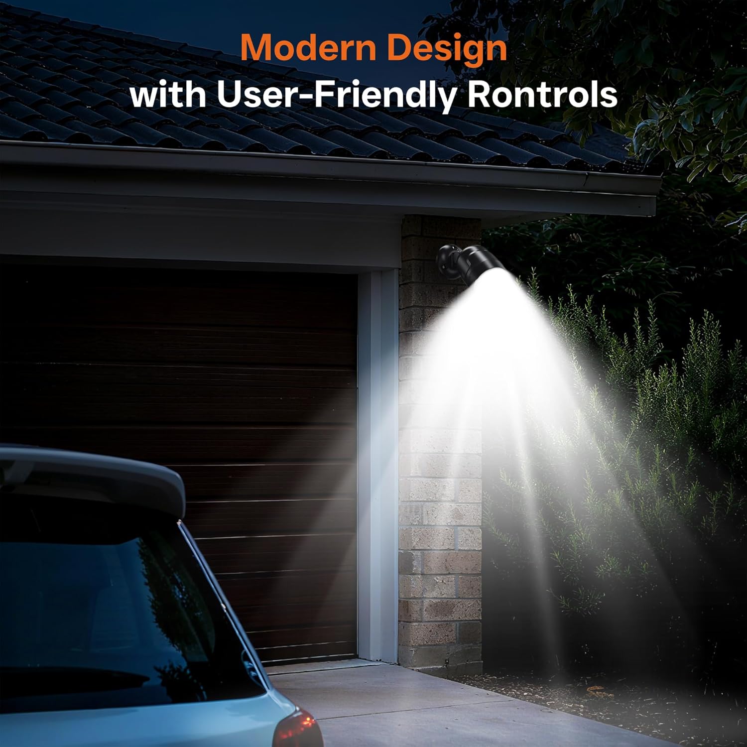 Battery Operated Motion Sensor Light Outdoor, 4000mAh Rechargeable 600 Lumen Battery Powered Spotlight Outdoor Waterproof for Porch, Garage, House(Non-Solar)