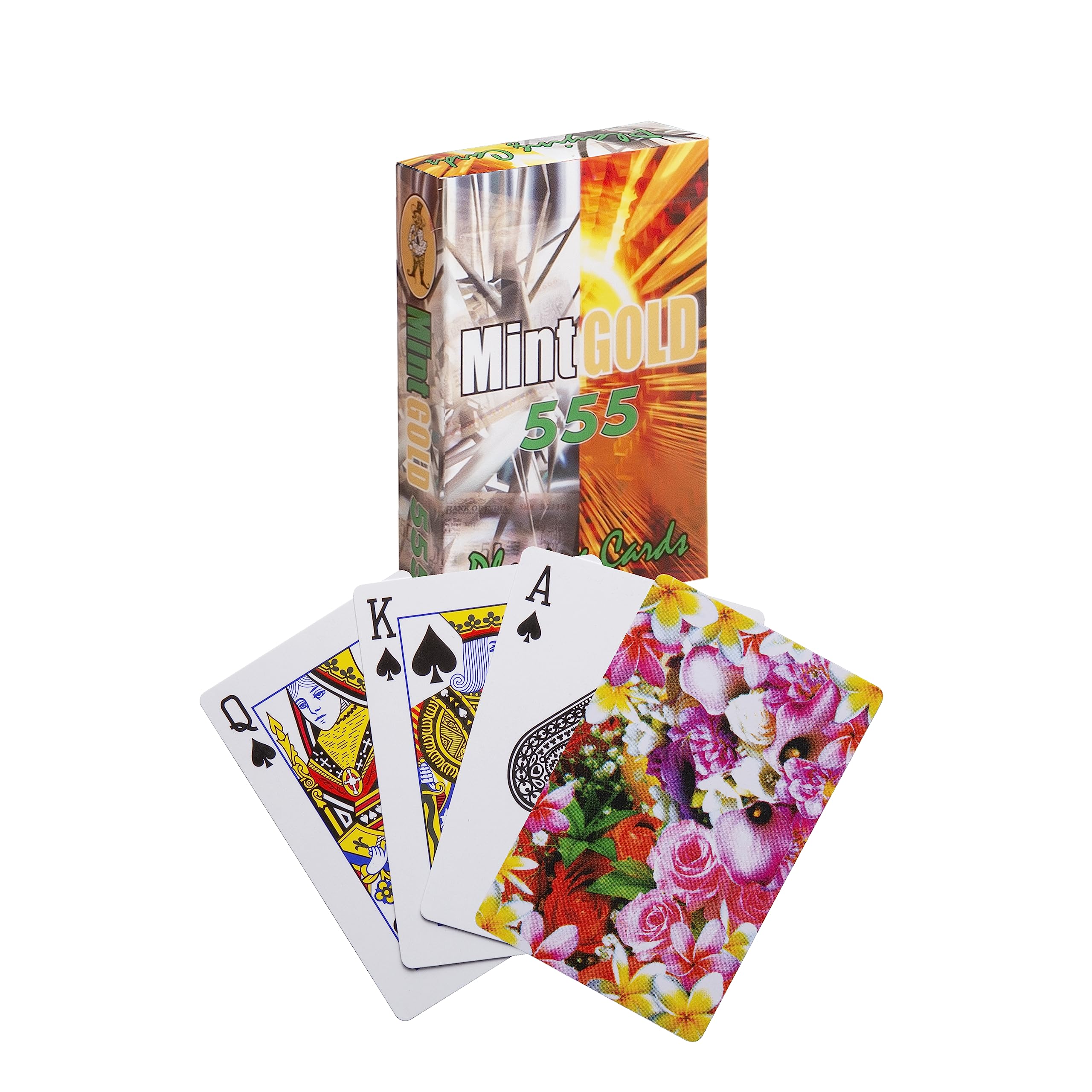 Mint Gold Paper Playing Cards (Set of 4), Bridge Size, Multicolor
