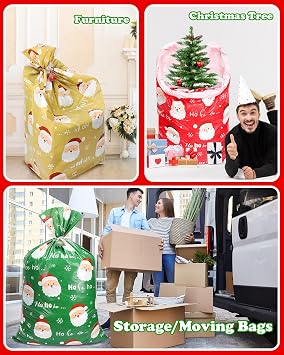 VIMUSFUN 3 Pack Large Christmas Gift Bags, 56