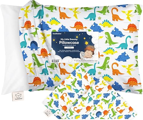 KeaBabies Funda de almohada para niños pequeños de 13 x 18 pulgadas, funda de almohada orgánica para niños y niños, funda de almohada de algodón 100