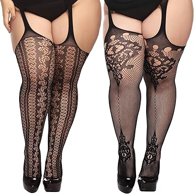 Plus size lace stockings Clearance
