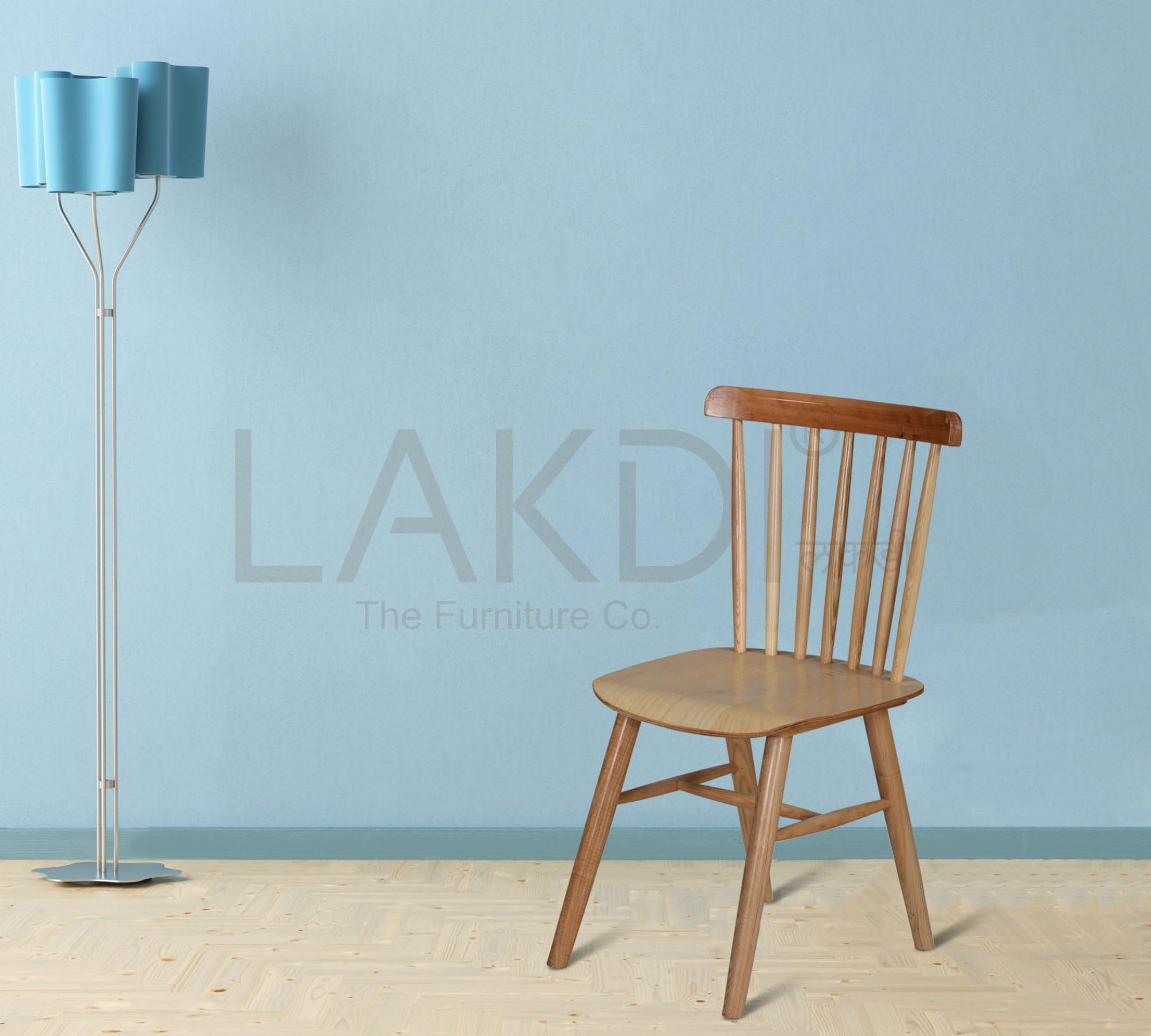 Lakdi Wooden Dining Chair (Beige)