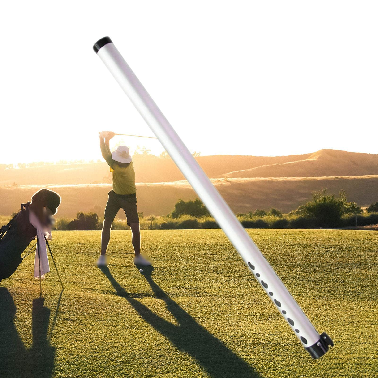 Golf Recogedor Tubo Portátil Recogebolas Aluminio Contenedor Portátil para Pelotas de Mesa con Función Antióxido Adecuado para Hombres Mujeres,