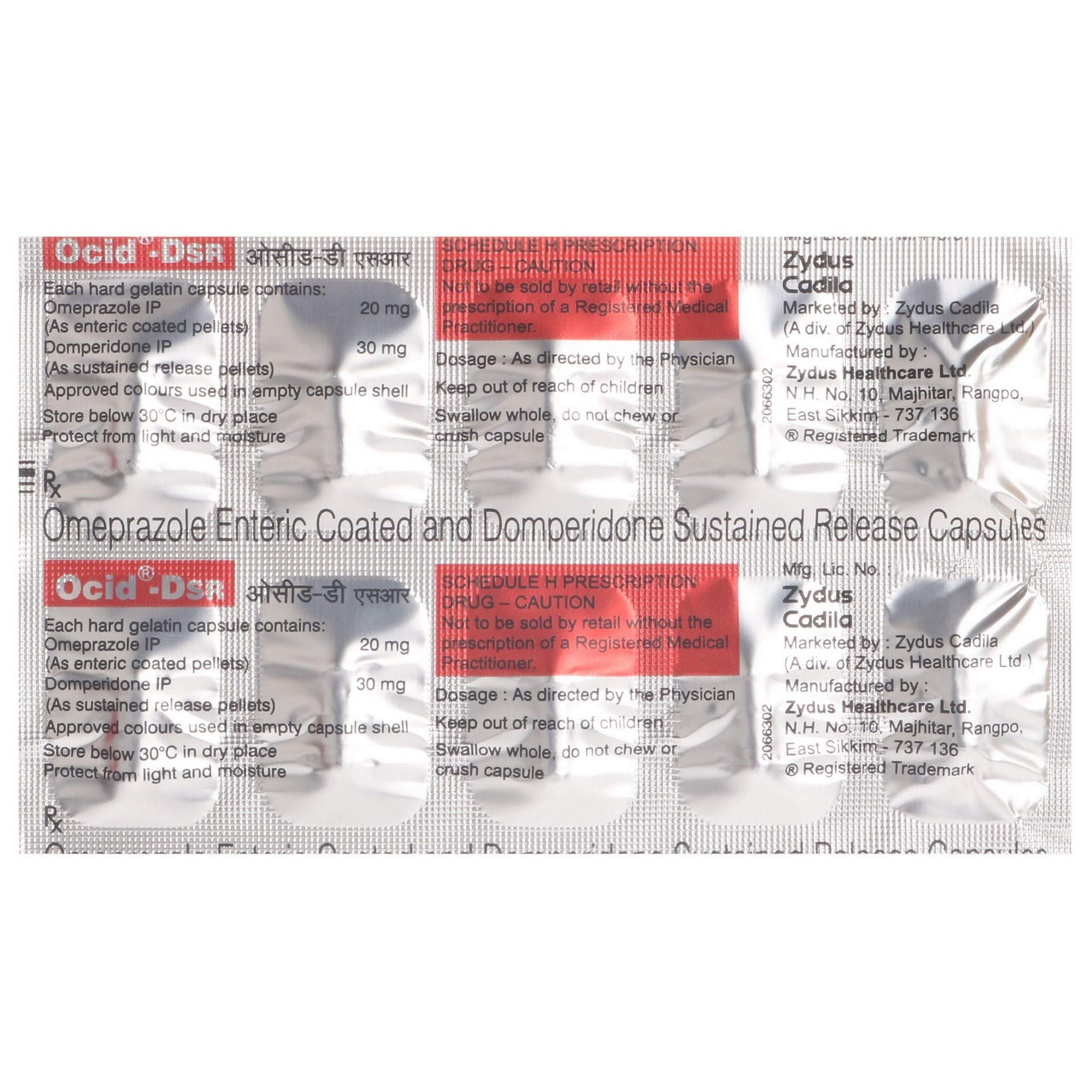 Ocid DSR - Strip of 10 Capsules