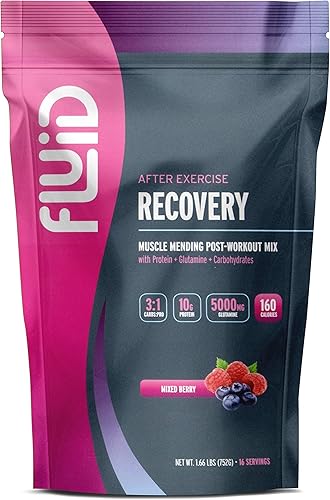Fluid Recovery - Mezcla de bebida después del entrenamiento, proteína aislada de suero de leche, L-glutamina, carbohidratos, todos los ingredientes disponible en Yaxa Costa Rica