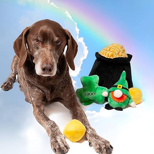 Miniatura 5 de Midlee Hide-A-Toy Pot of Gold - Juguete para perros del Día de San Patricio