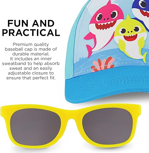 Miniatura 3 de ABG Sombrero para niños de 2 a 4 años Paw Patrol, Thomas, Baby Shark, Mickey Mouse o Batman Gorra de béisbol para niños y gafas de sol