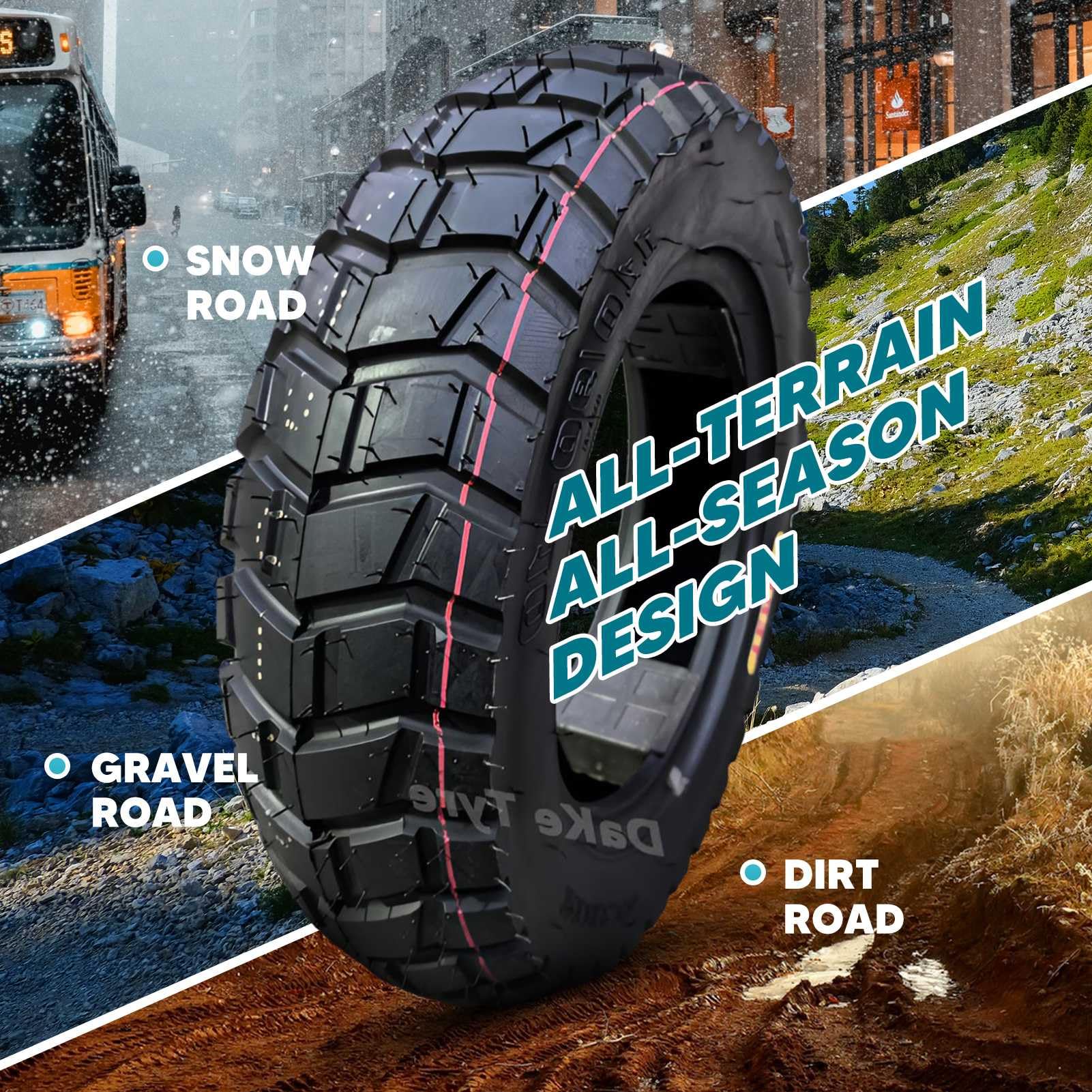 レース用タイヤとチューブ バイクタイヤ 2本セット DUROタイヤ 90/90-10 50J HF912A T