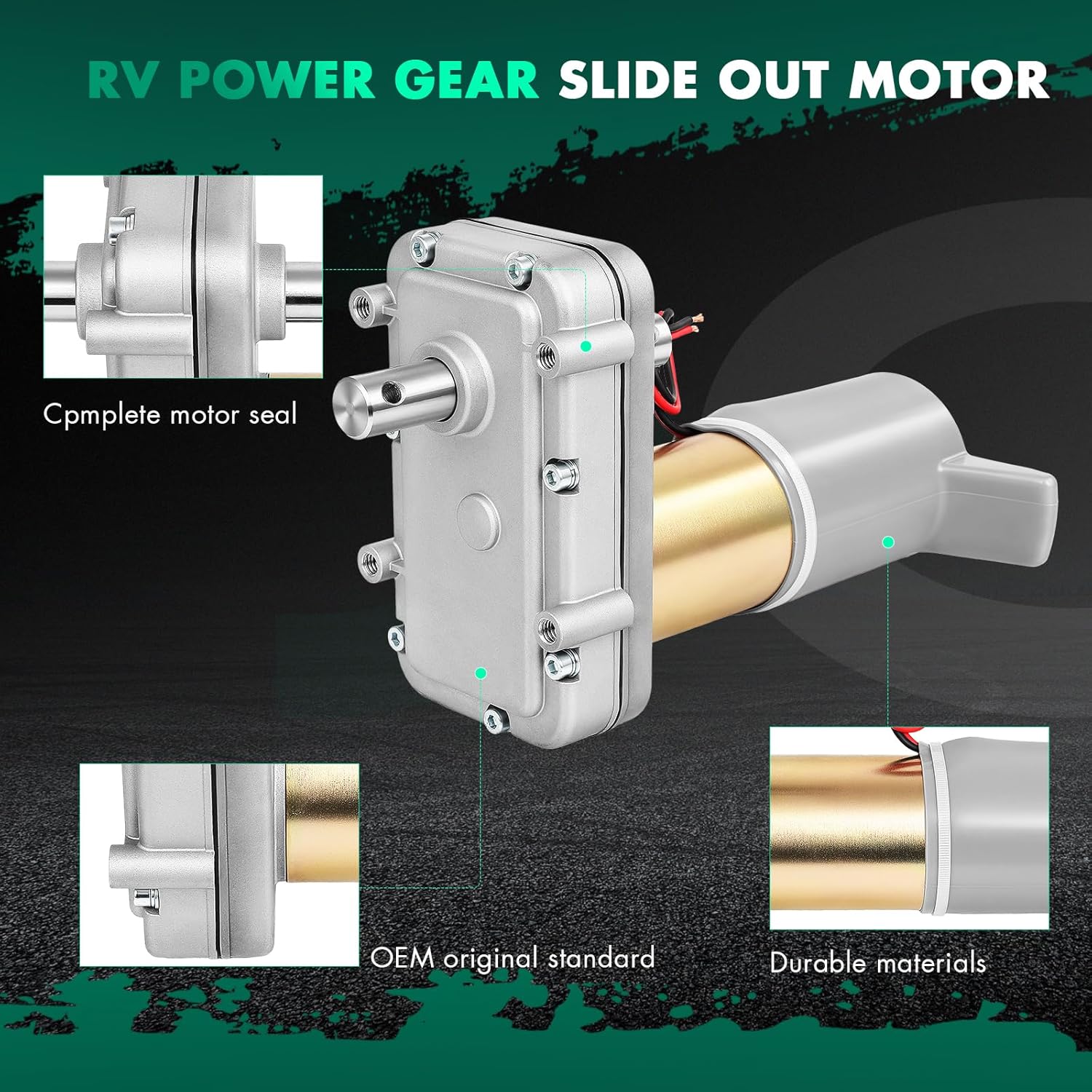 SCITOO RV Power Gear Slide Out Motor Compatible with Speed 9 RPM 850 in-lbs Ratio 131:1