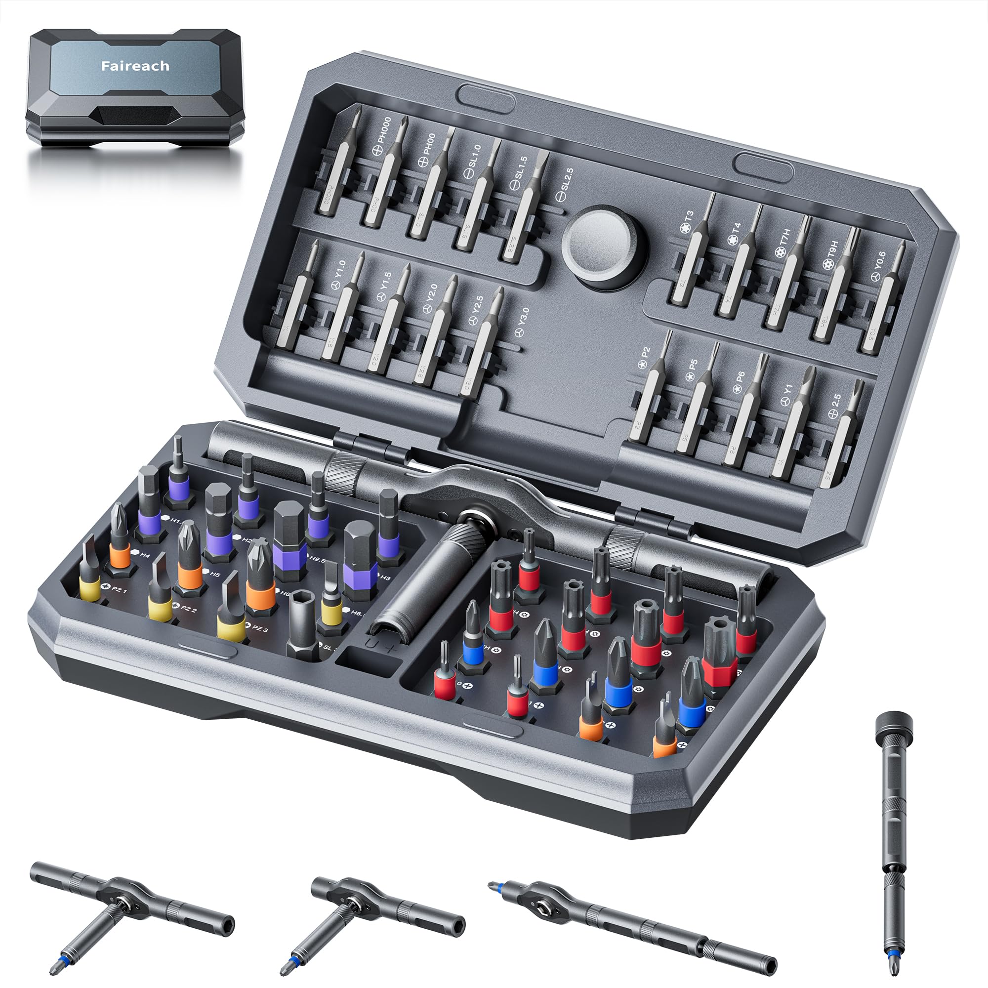 Set di cacciaviti 55 in 1 grigio