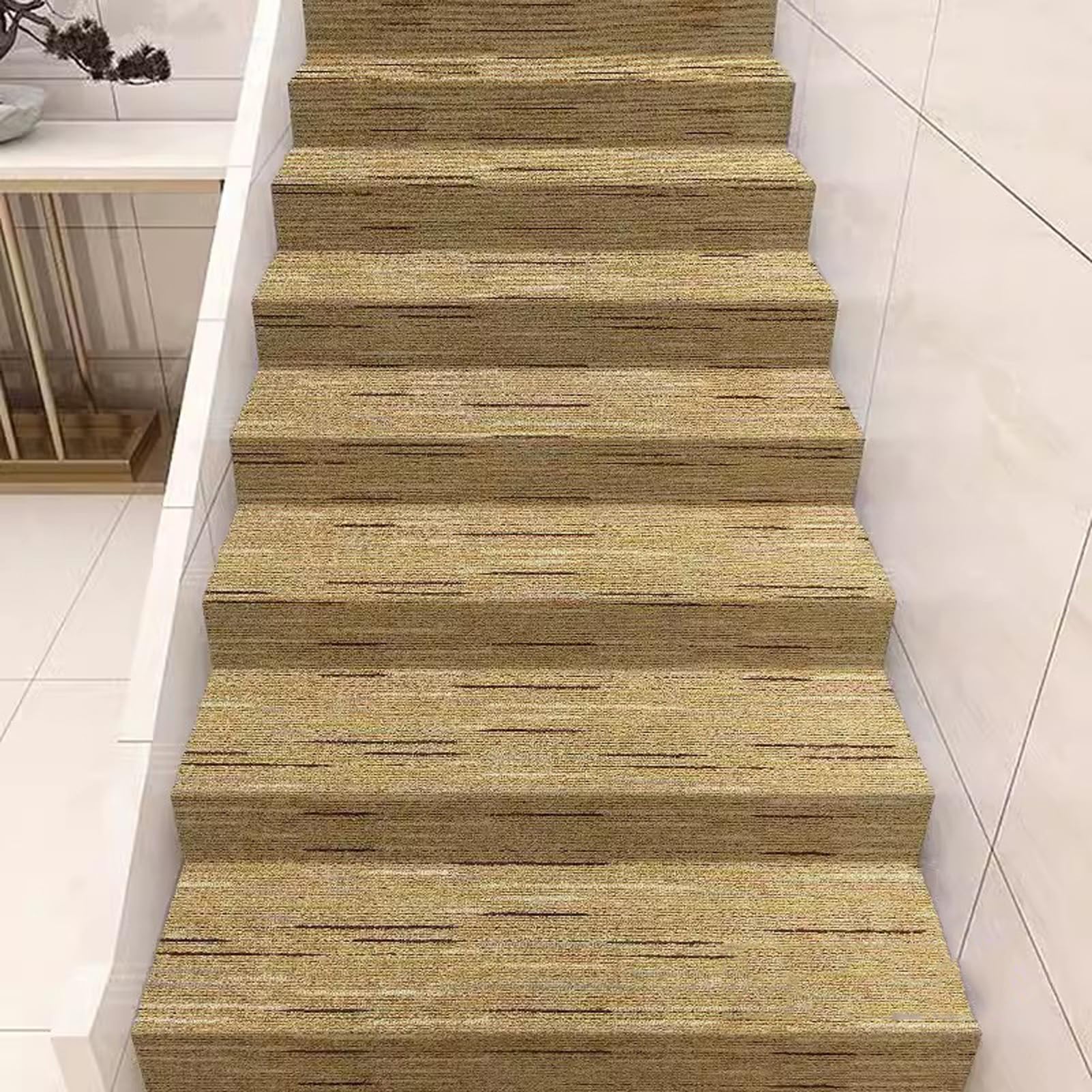 YTBHSHXZ stair treads， Treads, Self-Adhesive Stair Runners for Carpet,Indoor for Elderly, Children and Pets(F,1m wide)