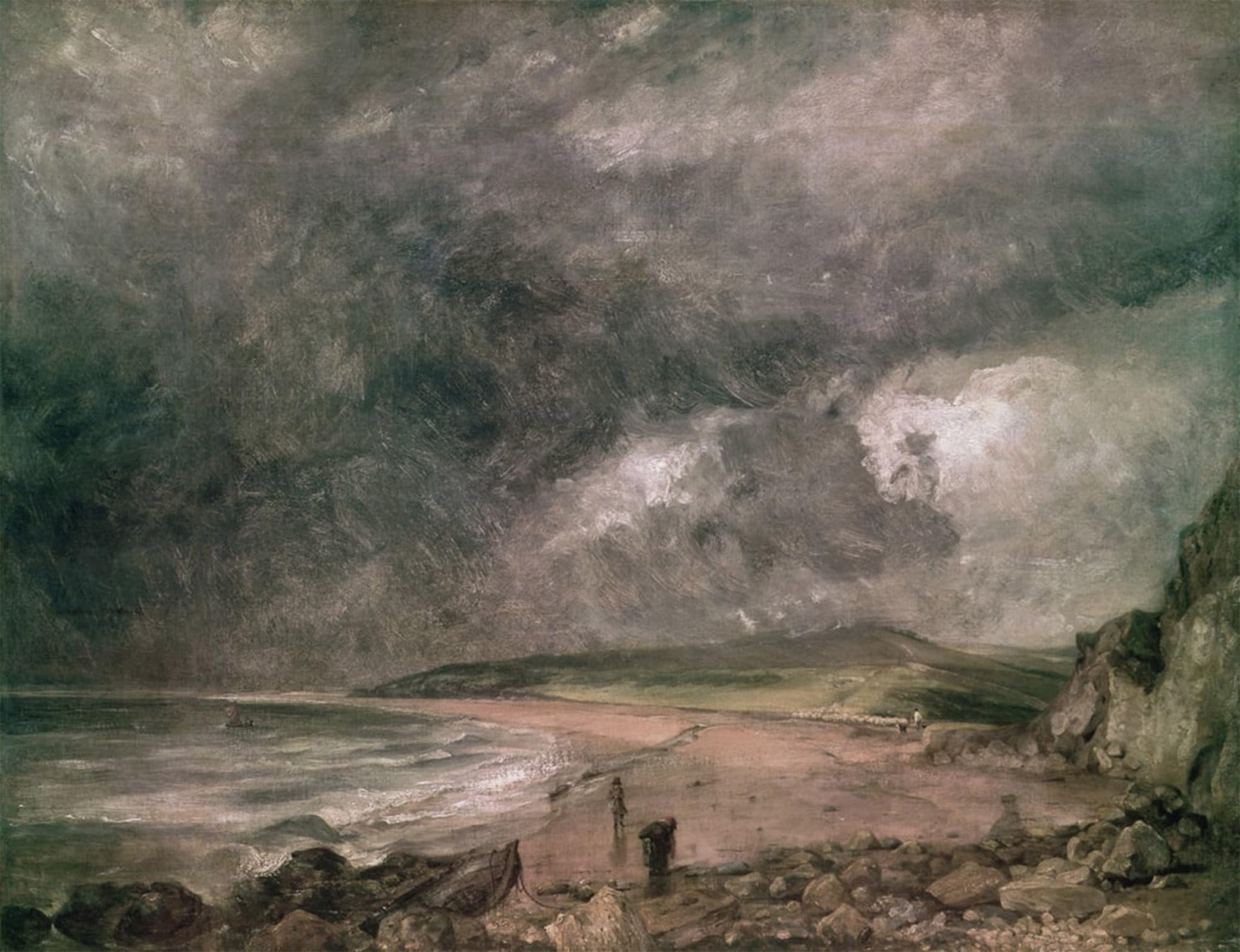 ARTXLXXBN Famous Art Print Poster Vintage Wall Art Weymouth Bay with Approaching Storm by John Constable Canvas Art Poster for Home Decor 60x90cm