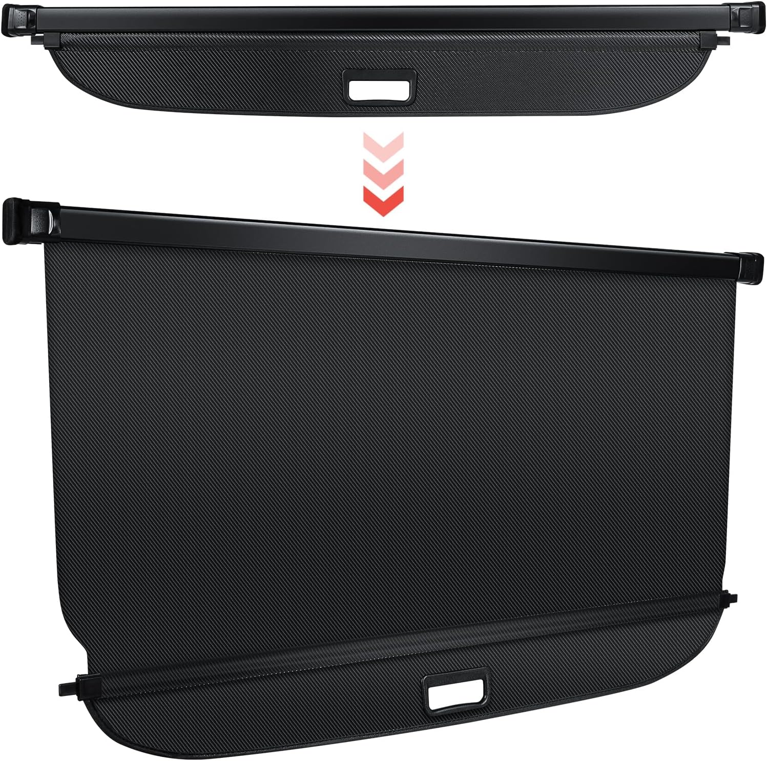 Trunk Cargo Cover For Toyota Rav4 2019 2020 2021 2022 2023 2024 2025 Hybrid LE XLE Premium Adventure TRD Off-Road Limited Accessories Retractable Rear Trunk Cargo Luggage Security Shade Shield Black