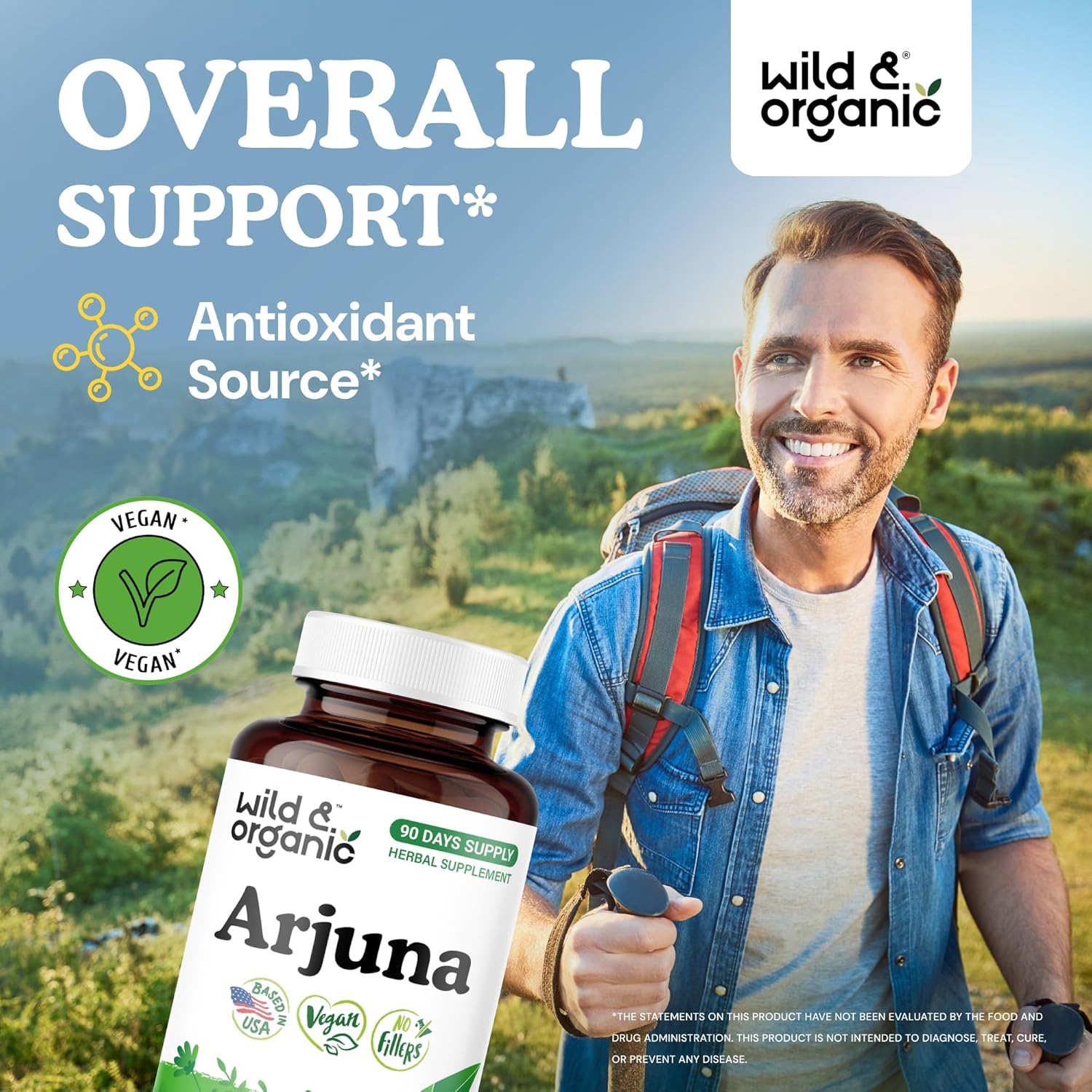 Wild & Organic Arjuna Bark 90 Capsules & Hawthorn Berry 90 Capsules