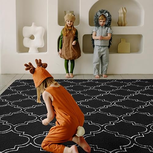 Miniatura 8 de Amearea Alfombra mullida para interiores, alfombras marroquíes suaves con enrejado para dormitorio, alfombra moderna para sala de estar, habitación