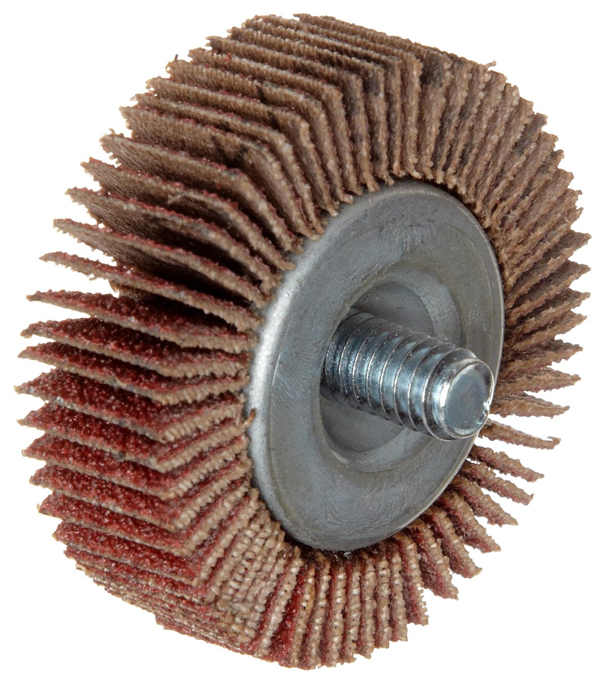 Merit Super Finish Quick-Change Mini Grind-O-Flex Abrasive Flap Wheel, Threaded Shank, Ceramic Aluminum Oxide, 2-1/2" Dia., 1/4" Face Width, Grit 60, 20000 Max RPM (Pack of 10)