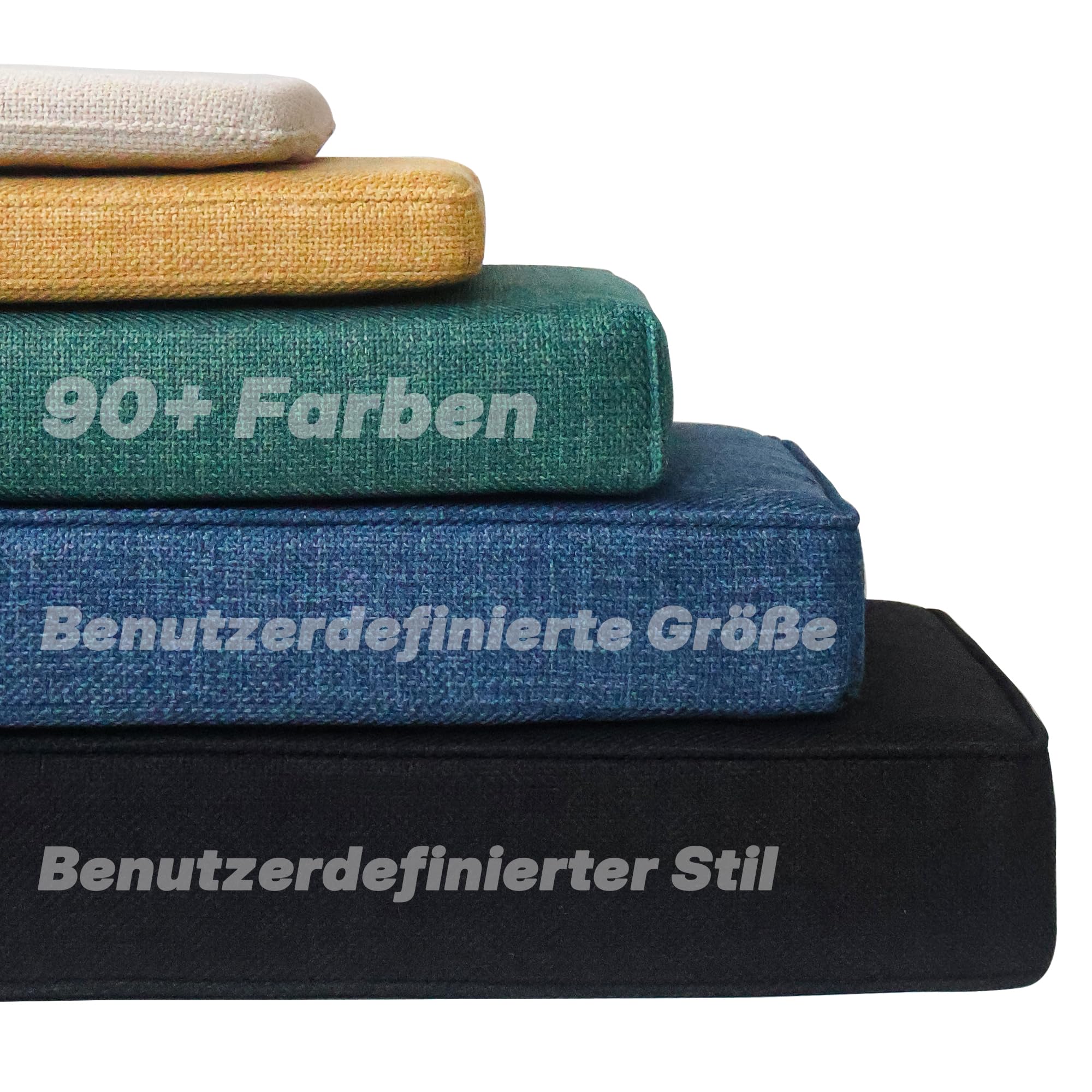 Benutzerdefinierte Bankauflage Bankkissen nach Maß mit Abnehmbarem Bezug Outdoor Kissen Polster für Gartenmöbel Terrasse rutschfeste Palettenkissen Drinnen Sitzkissen Bank Sitzpolster