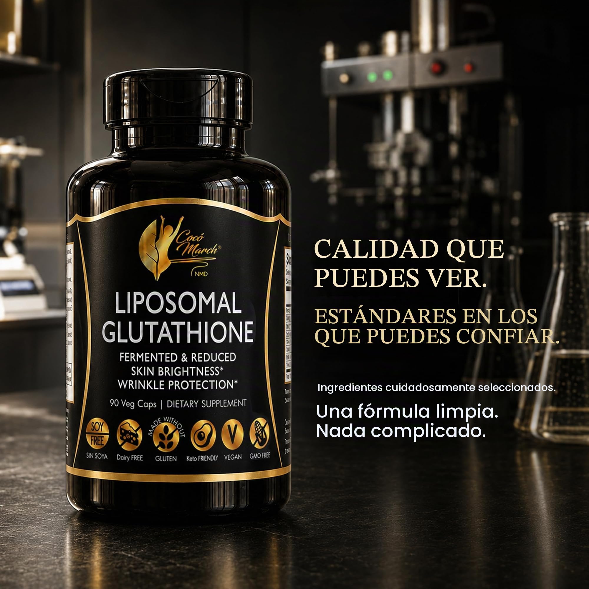 molecular glutathione coco march Cocó N.M.D Glutatión – Antioxidante para la piel – Alta absorción, bajo peso molecular – Sin gluten, soja, lácteos ni OMG – Vegano – 60 cápsulas vegetales (500 mg) Salud y cuidado personal PureRootss Liposomal Glutathione Liquid skin barrier supplement Pack size:Pack of 2 (Most Popular)