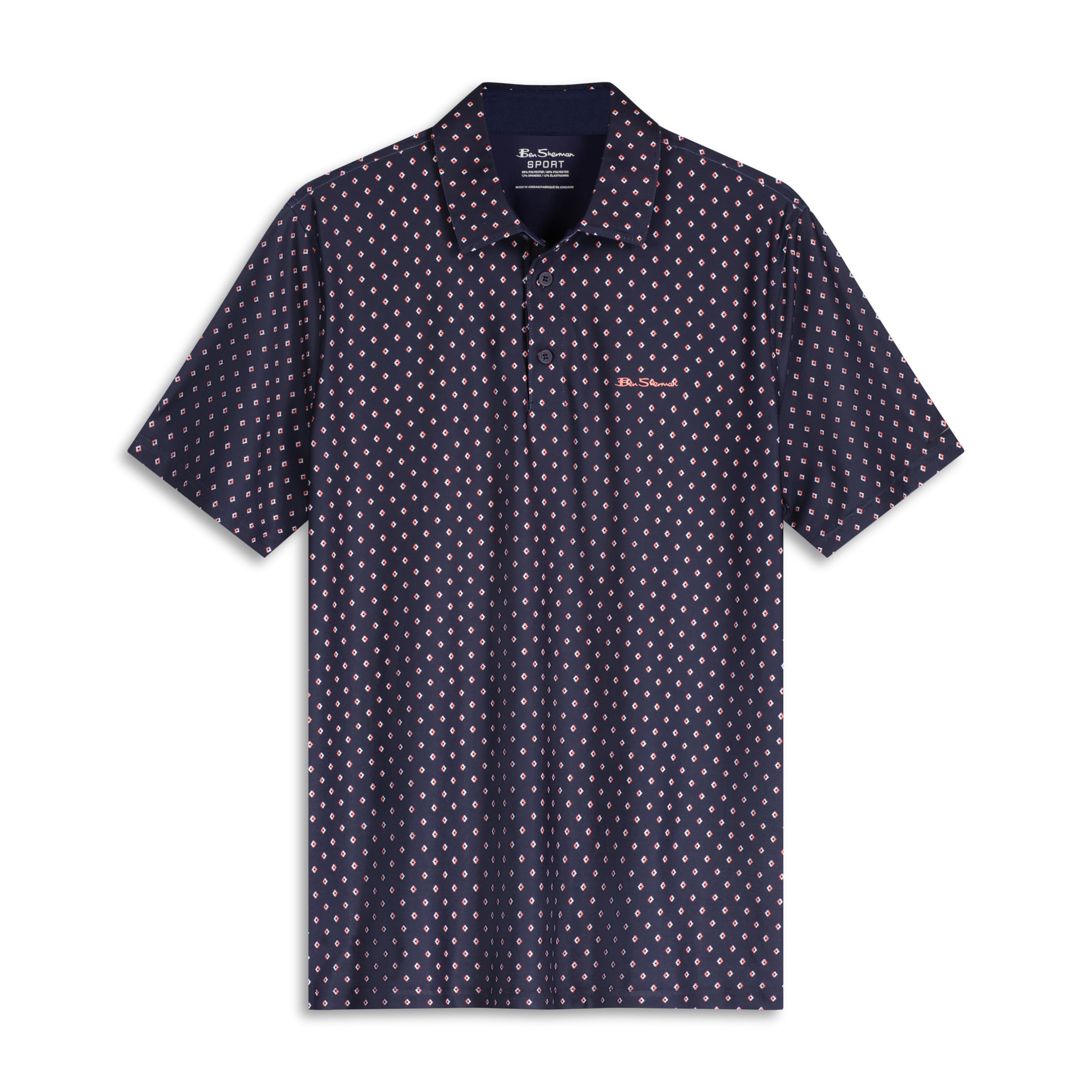 Ben Sherman Performance Golf Shirts– Stretch, Extra Soft Fabric, Moisture-Wicking, Odor Resistant Camicie Uomo