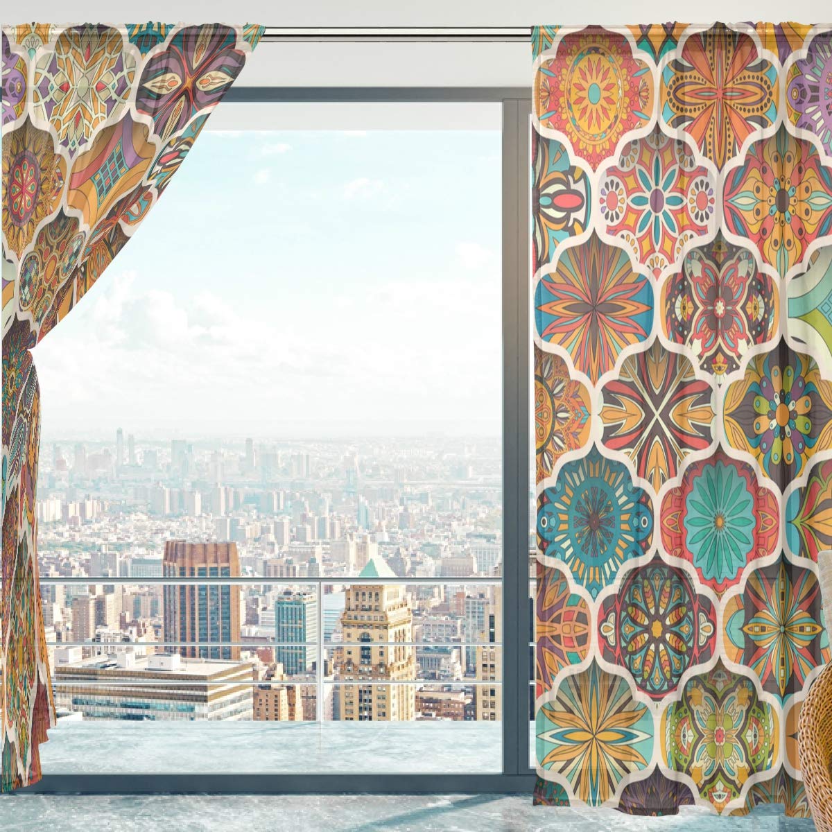 Tenda In Tulle Trasparente Stile Africano – 150x200 Cm, Morbida E Leggera, Per Finestre Soggiorno E Camera Da Letto
