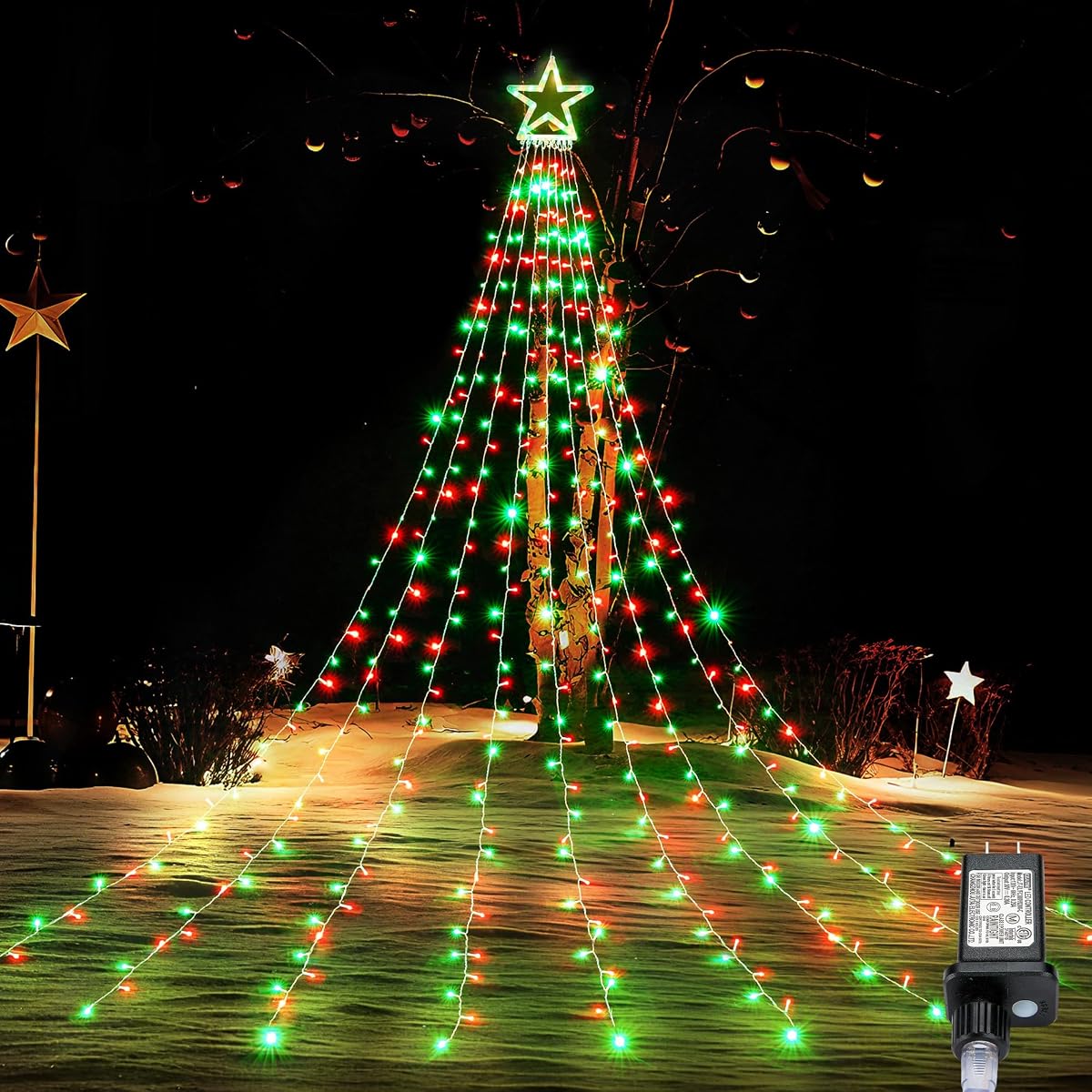 Blctec Outdoor Christmas Decorations 317 Leds Christmas Lights With 9 Strands