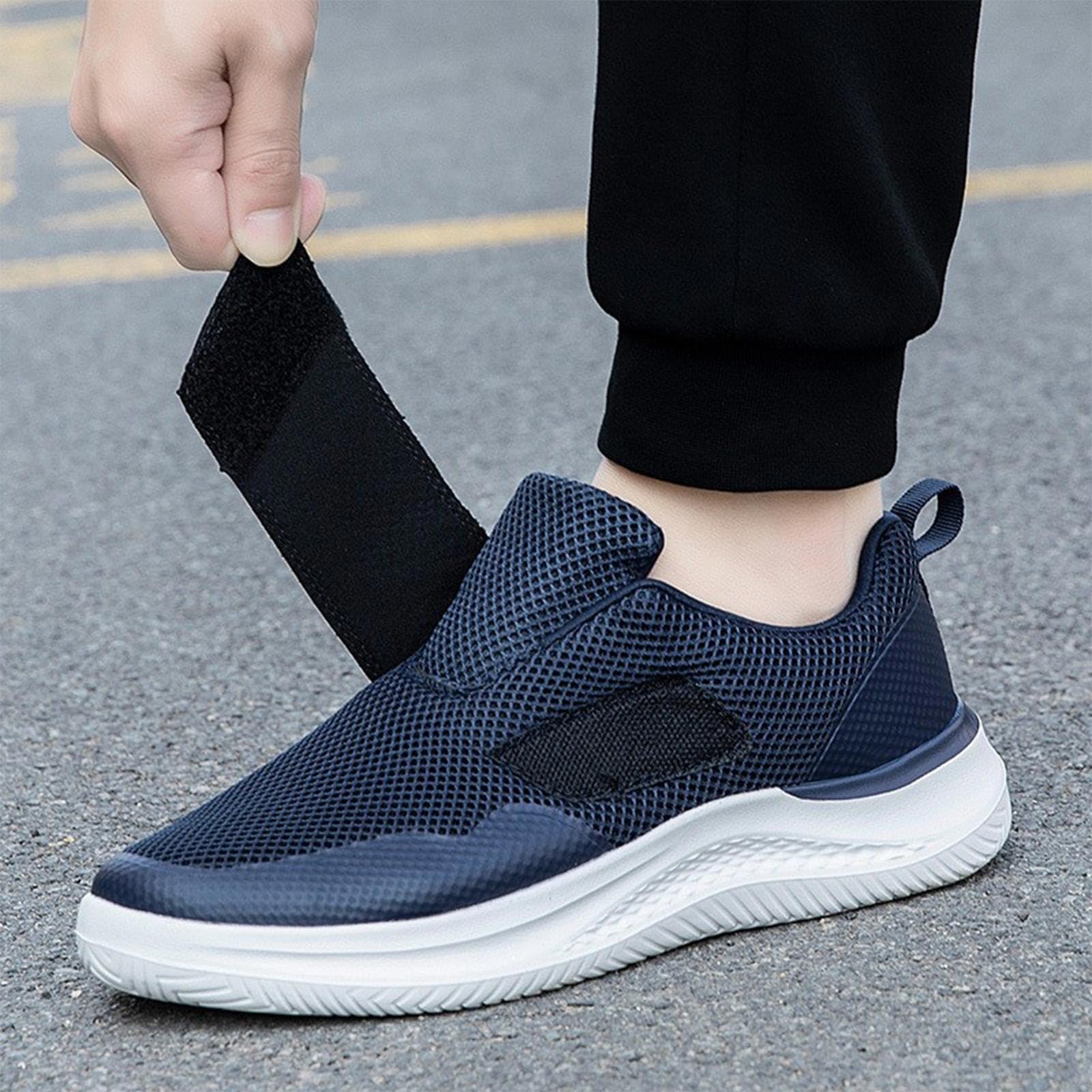 Generisch Chaussures de randonnée extra larges et respirantes pour les personnes âgées de grande et grande taille. Chaussures orthopédiques antidérapantes confortables avec semelle rembourrée pour