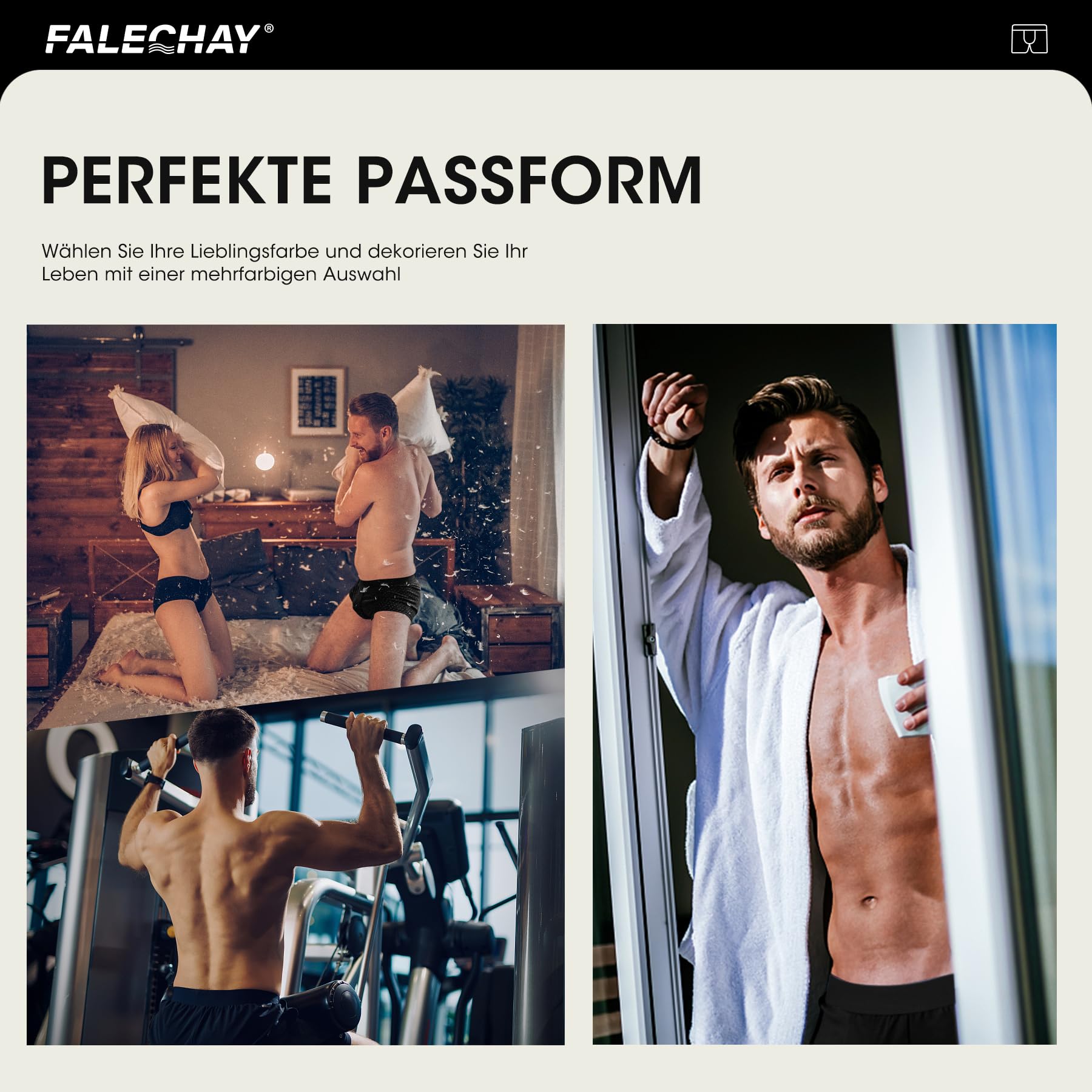 Falechay Boxer Uomo 6/12 Pack Mutande Senza Graffi Scivolare Intimo Boxer Sportivo Mutande per Uomo Pantaloncini retrò Cotone Slip S-4XL