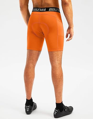 Miniatura 3 de Pantalones cortos de ciclismo acolchados 4D para hombre, ropa interior de ciclismo, con bolsillos laterales