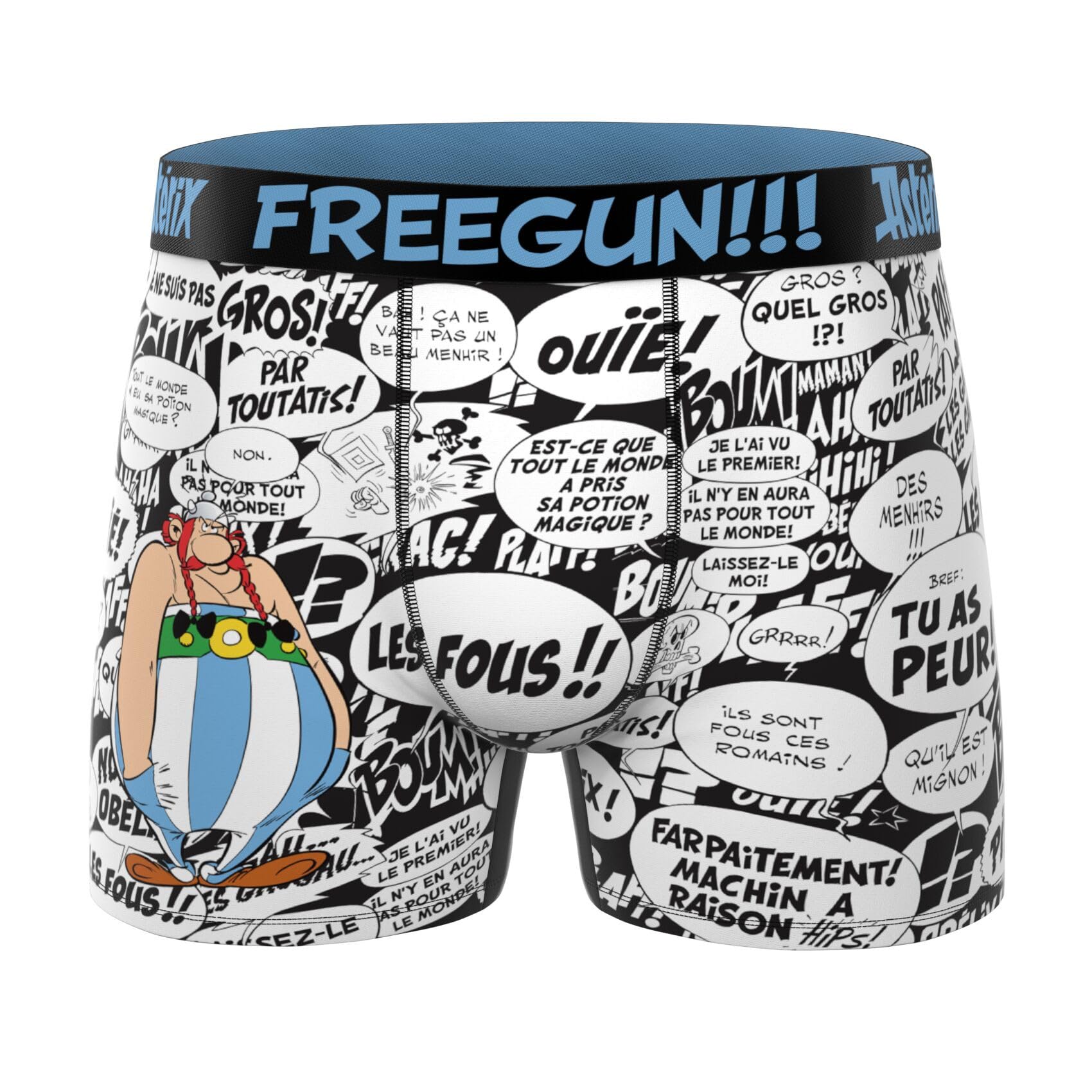 FREEGUN Boxer Enfant Astérix, Caleçon Garçon, Confortable & Ultra-Doux (Lot de 3)