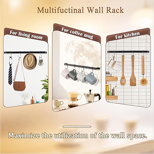 Vista 32 de AJART Soporte para tazas de decoración de cafeteras: 22 "redondo cuadrado para taza de café para el hogar, cocina, oficina, comedor, cafetería, bar