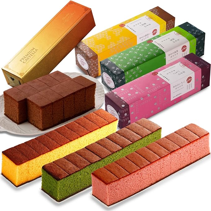 Amazon 長崎心泉堂 福袋 21 お菓子 スイーツ 和菓子 洋菓子 食べ物 グルメ 詰め合わせ 人気 帰省土産 お土産 お正月 年末年始 チョコレート 竹 長崎カステラ 4本セット 幸せの黄色 抹茶 いちご プレミアムチョコ味カステラ 長崎心泉堂 食品 飲料 お酒 通販