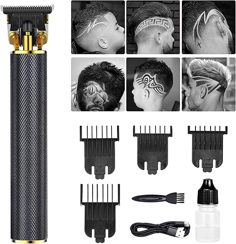 OUDIS Cortadora de pelo, recortadora de pelo recargable con cable, kit de aseo de corte de aleación de titanio, barba, afeitadora profesional