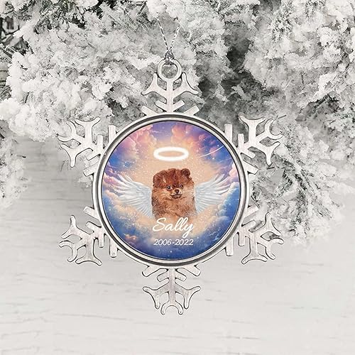 Miniatura 7 de Chow Chow with Wings Dog in Heaven Christmas Ornaments for Kids - Christmas Snowflake Ornament - Custom Memorial Angel Dog Xmas Keepsake Snowflake