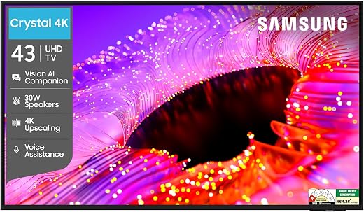Samsung 43 inches Crystal UHD 4K Samsung Vision AI Smart TV UA43UE86AHULXL