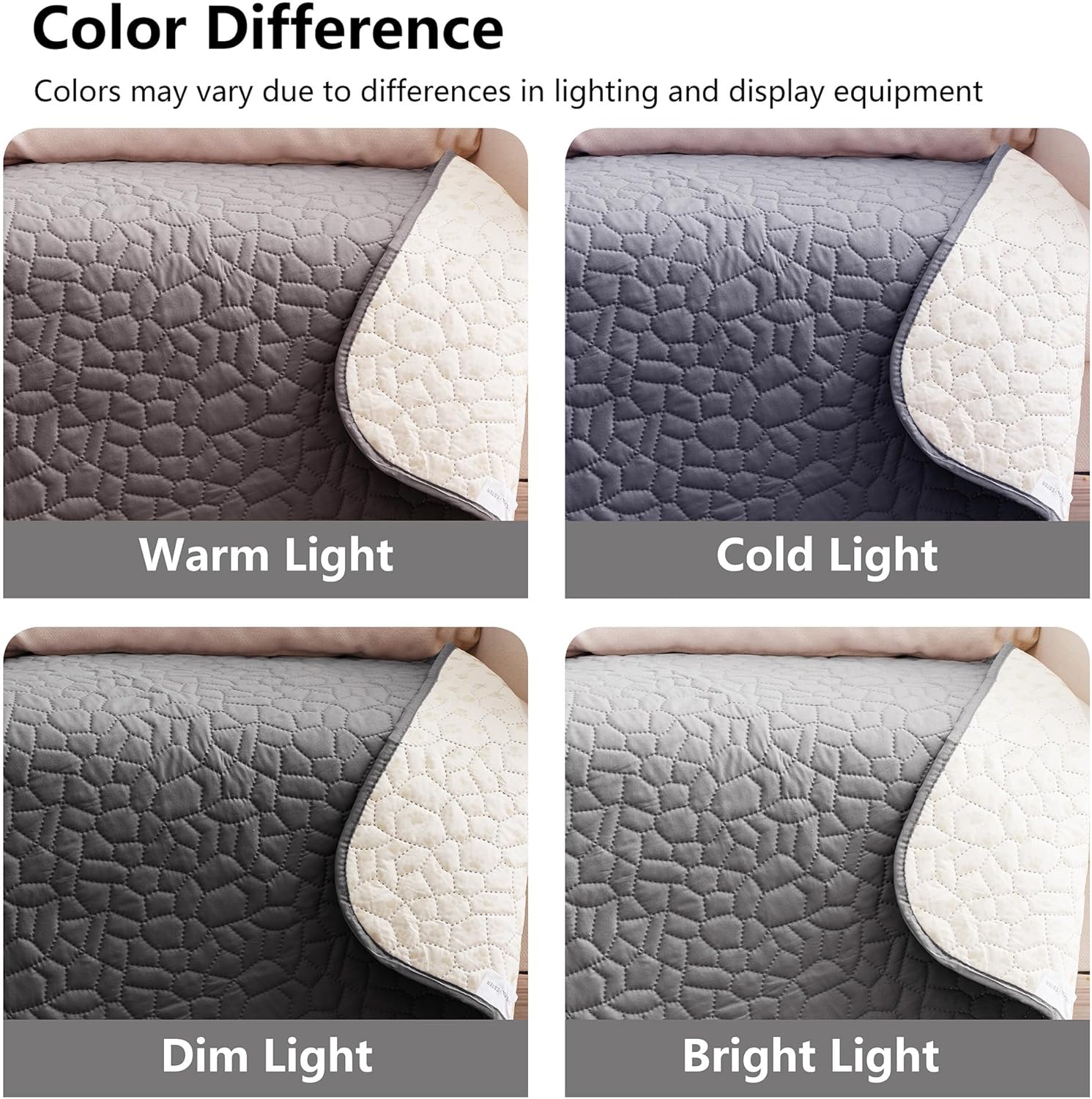 Waterproof Couch Cover for Dogs Washable, Anti-Slip Back Dog Bed Blanket Pet Chair Sofa Furniture Protector(52x82 Inches, Dark Grey) - Image 8