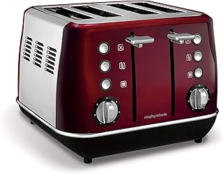 Morphy Richards Evoke Grille-Pain 4 Part(s) Rouge 850 W Evoke Evoke, 4 Part(s), Rouge, Boutons, Rotatif, Chine, 850 W, 270 mm