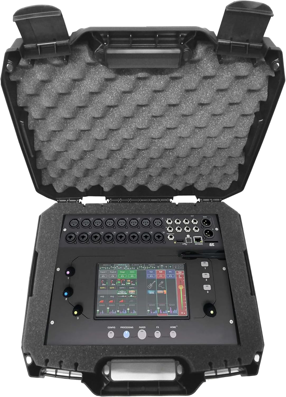 Protective Travel Case for Allen & Heath CQ-18T Digital Mixer with Customizable Foam – Includes Padded Carry Case Only