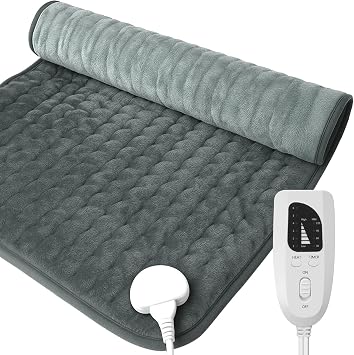CuPiLo Heating Pad for Back, FSA Eligible HSA Store 17"x33" Large Heat Pad for Period Cramps, Electric Heating Pads for Neck and Shoulders and Back, 6 Heat Settings, Fathers Day Dad Gifts for Men